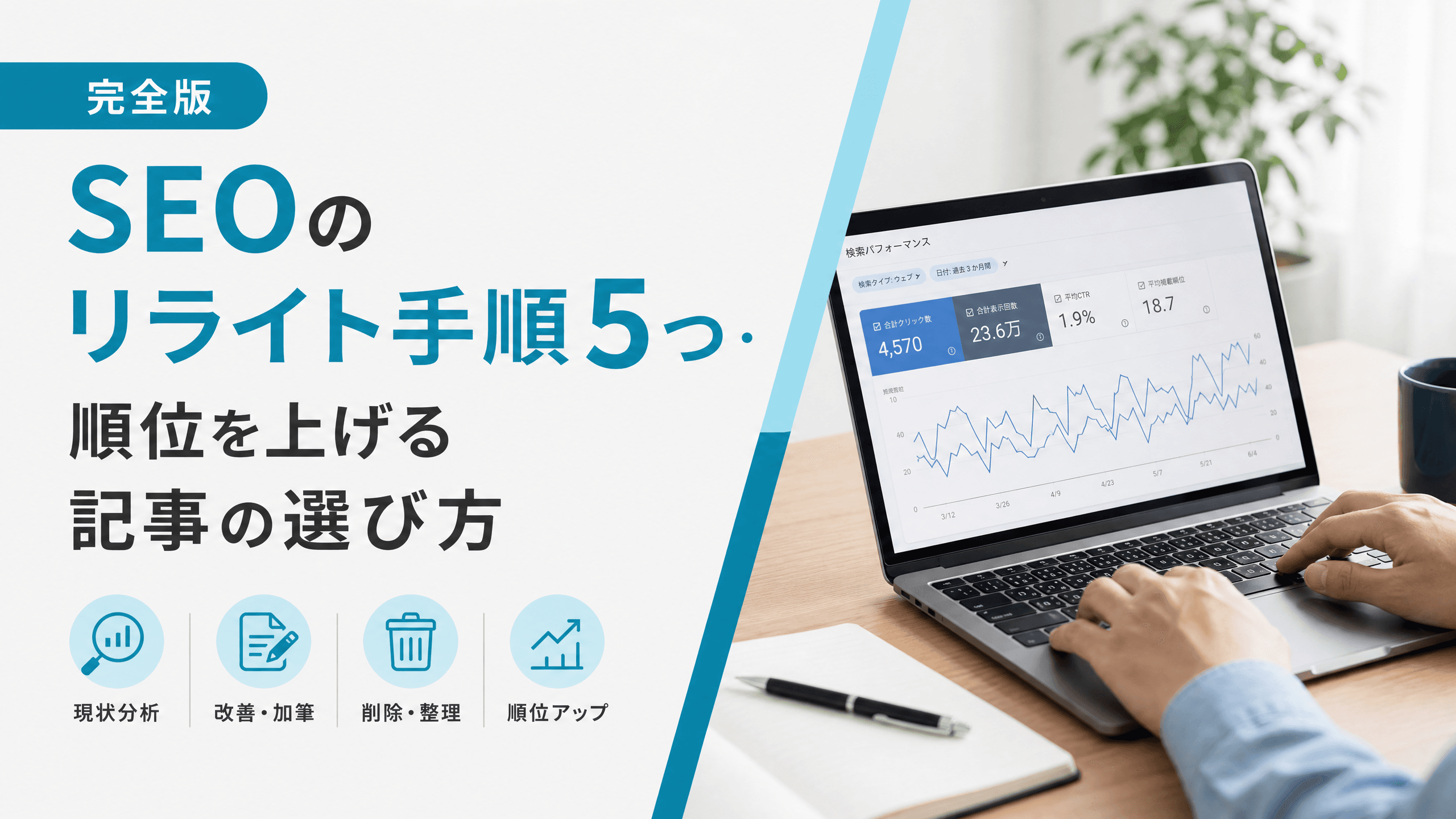 SEOのリライト手順5つ・順位を上げる記事の選び方【完全版】