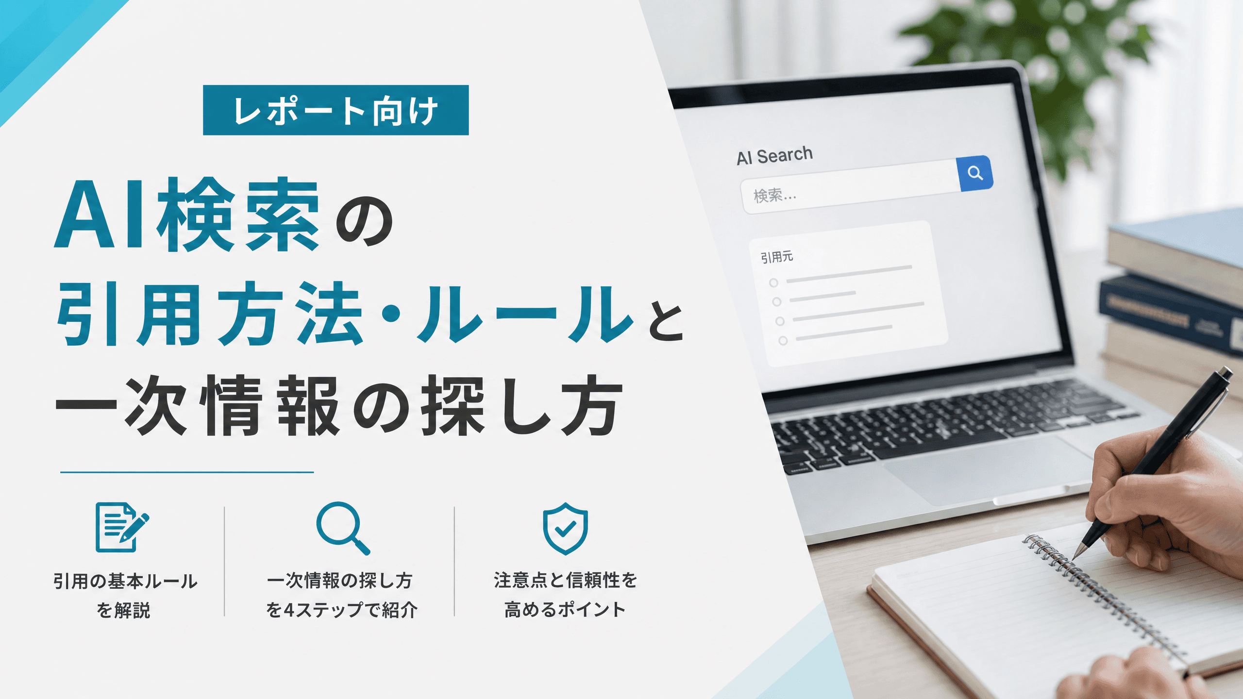 AI検索の引用方法・ルールと一次情報の探し方【レポート向け】