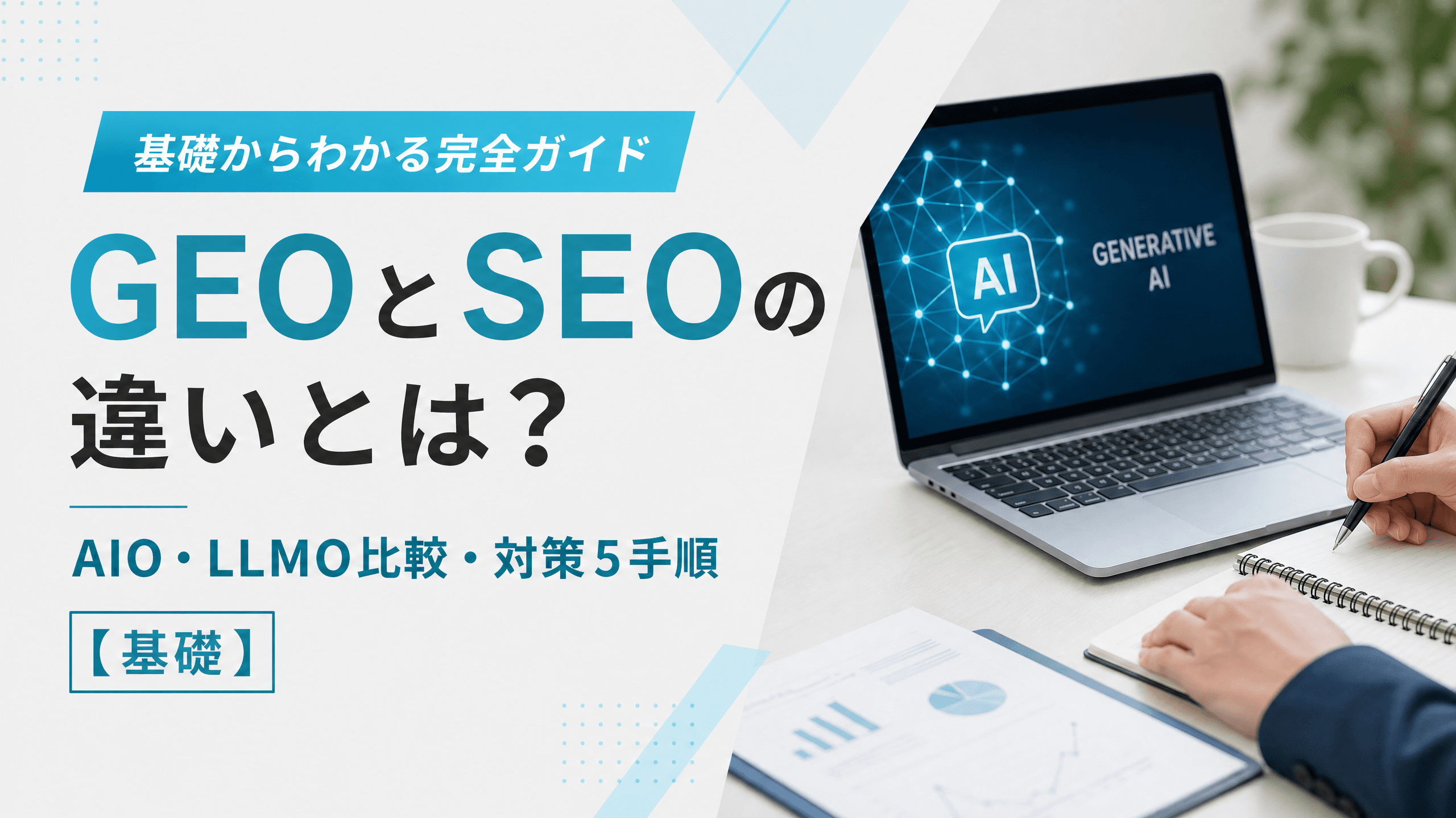 GEOとSEOの違いとは？AIO・LLMO比較・対策5手順【基礎】