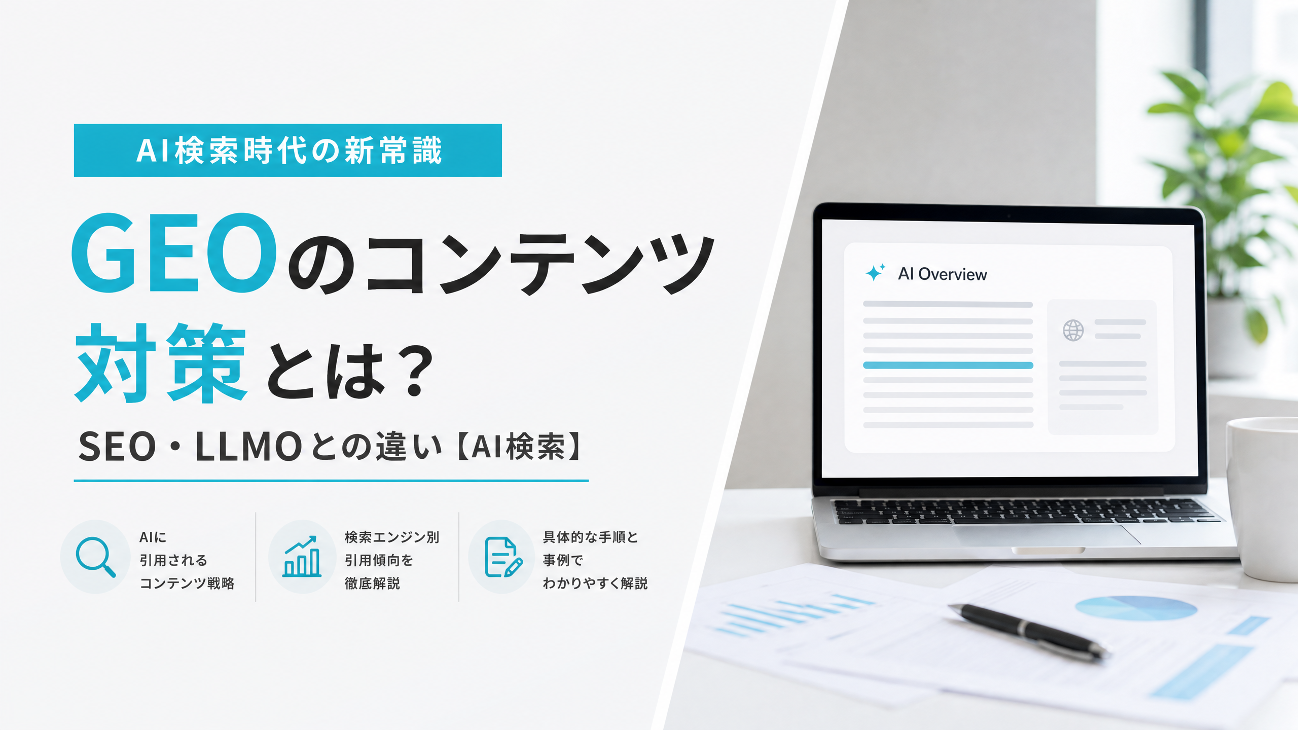 GEOのコンテンツ対策とは？SEO・LLMOとの違い【AI検索】